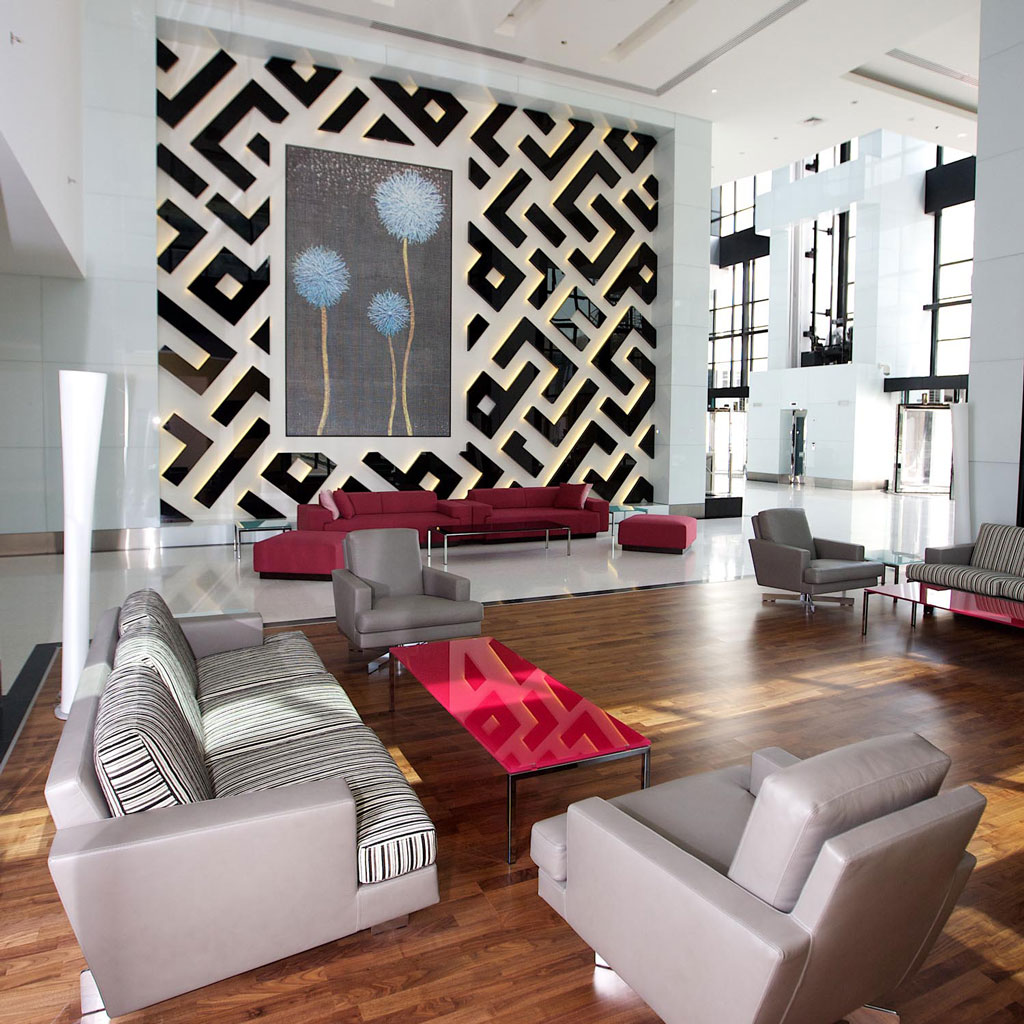 A building lobby hall