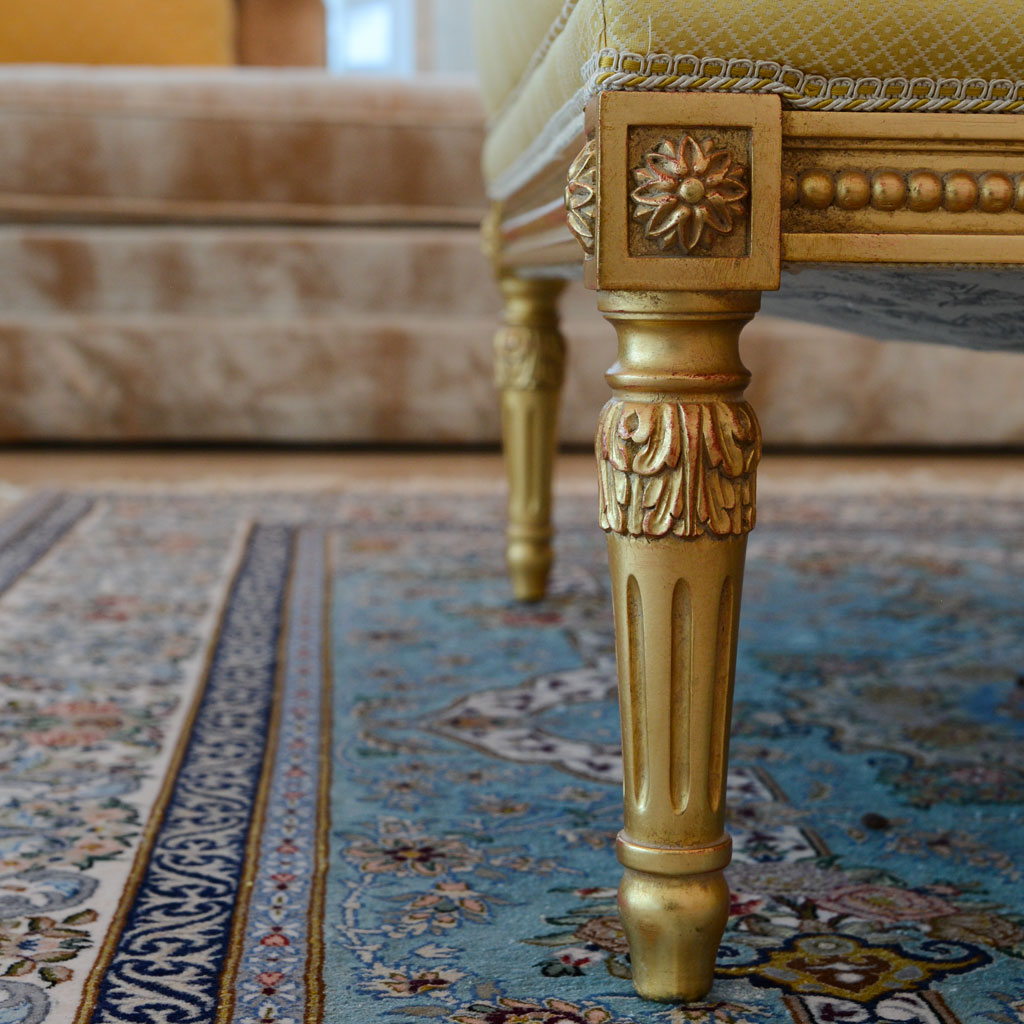 A luxury sofa legs details