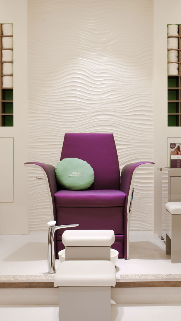 A nail spa salon interior design in Dubai