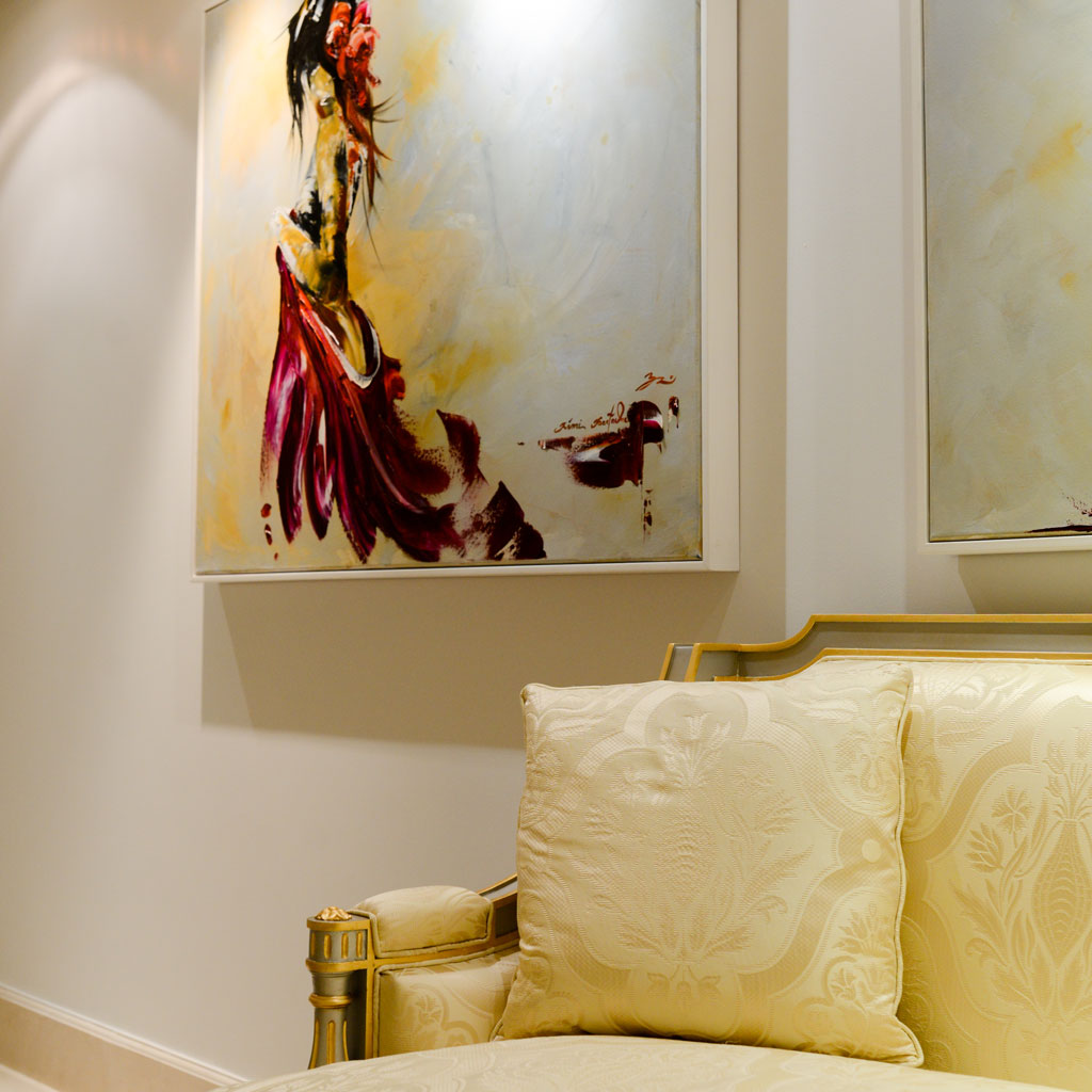 An artwork painting in a classy house in Abu Dhabi