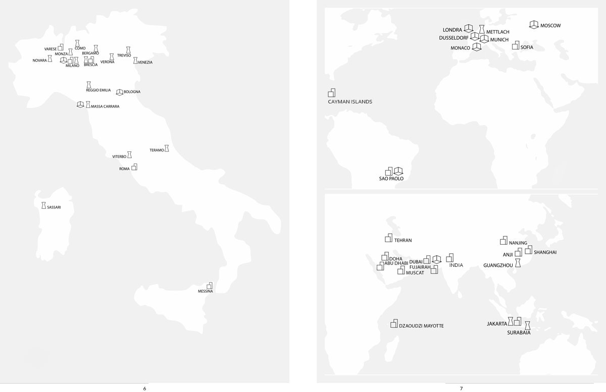 The presence of Amitis Design in the world map