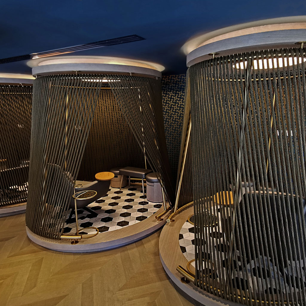 The salon's spacious layout allows for privacy and relaxation during treatments.